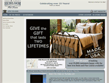 Tablet Screenshot of heirloomironbed.com